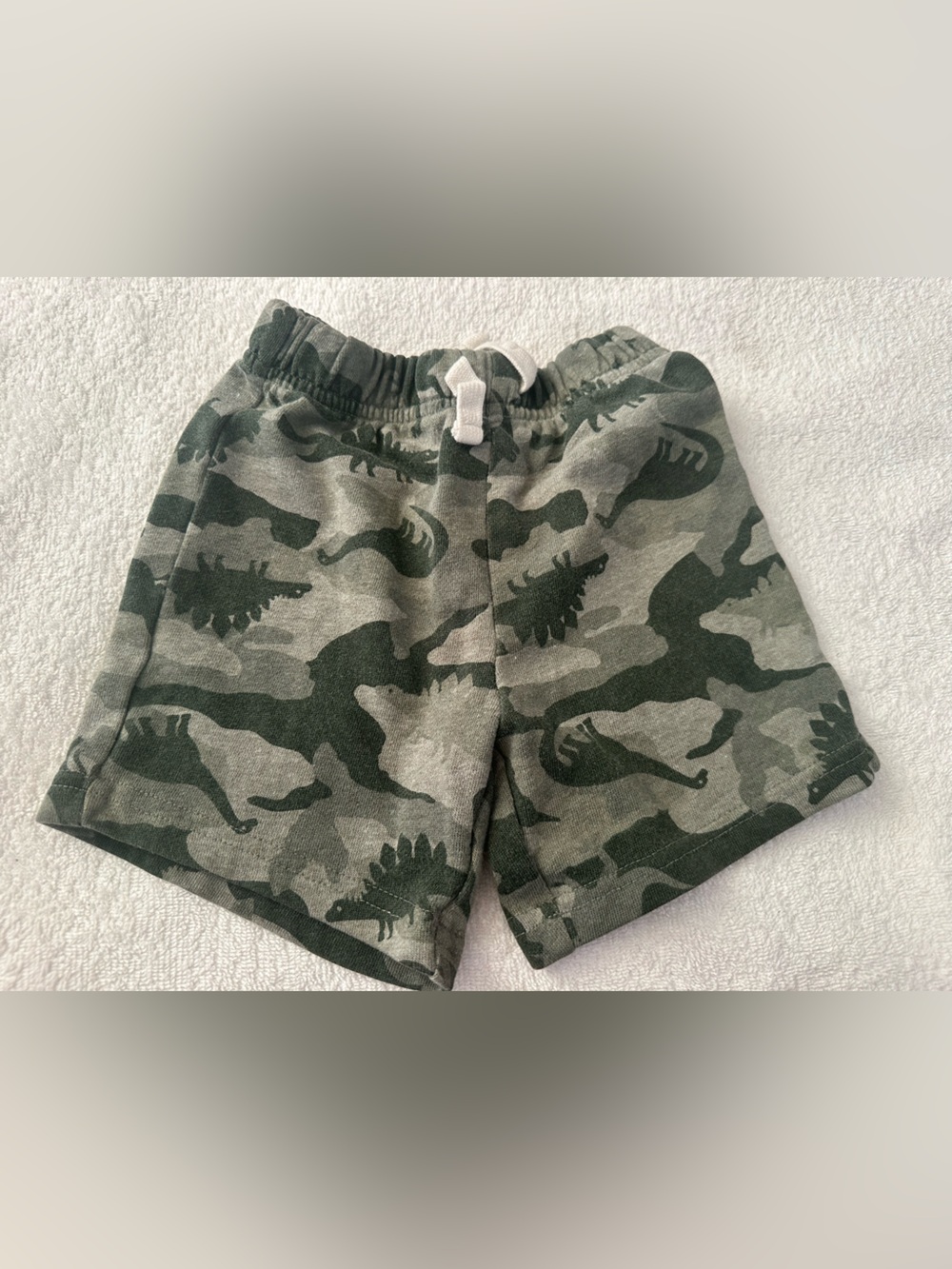 The Children's Place Green Camo Dinosaur Shorts